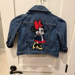 GAP Kids Blue Jean Jacket with Minnie Mouse Design